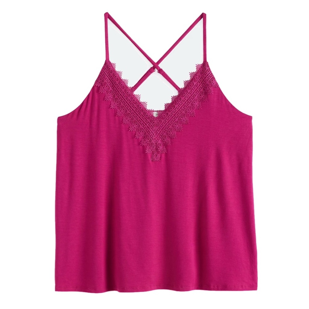 Bahari Lace Detail Cami Knit Top